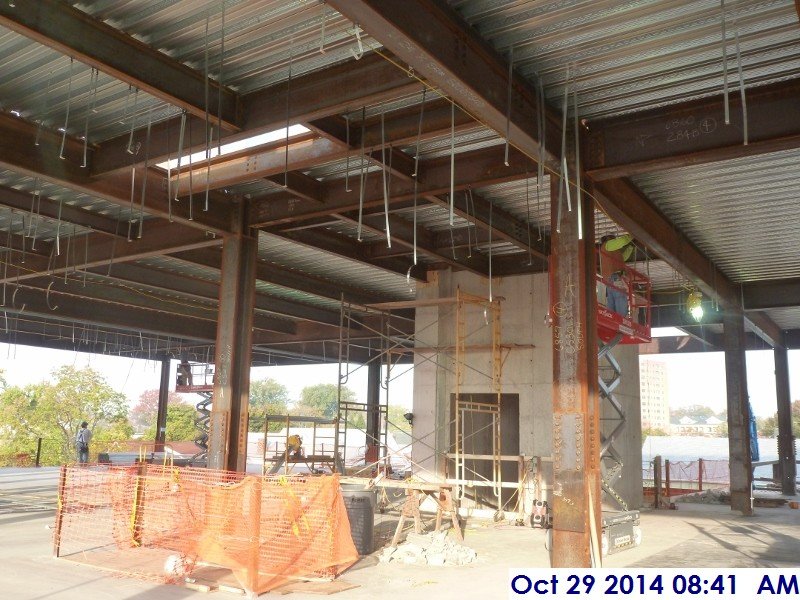 Installing duct work hangers at the 2nd Floor Facing West (800x600)